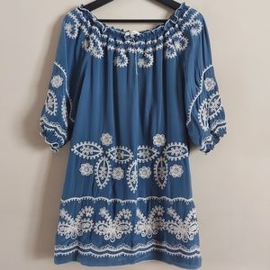Sundance silk emboidered bohemian dress